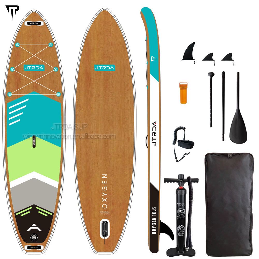 Planche de paddle gonflable JTRDA en bois Oxygen 10'6"