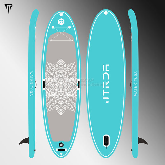 JTRDA 90cm Width Inflatable Water Yoga Paddle Board
