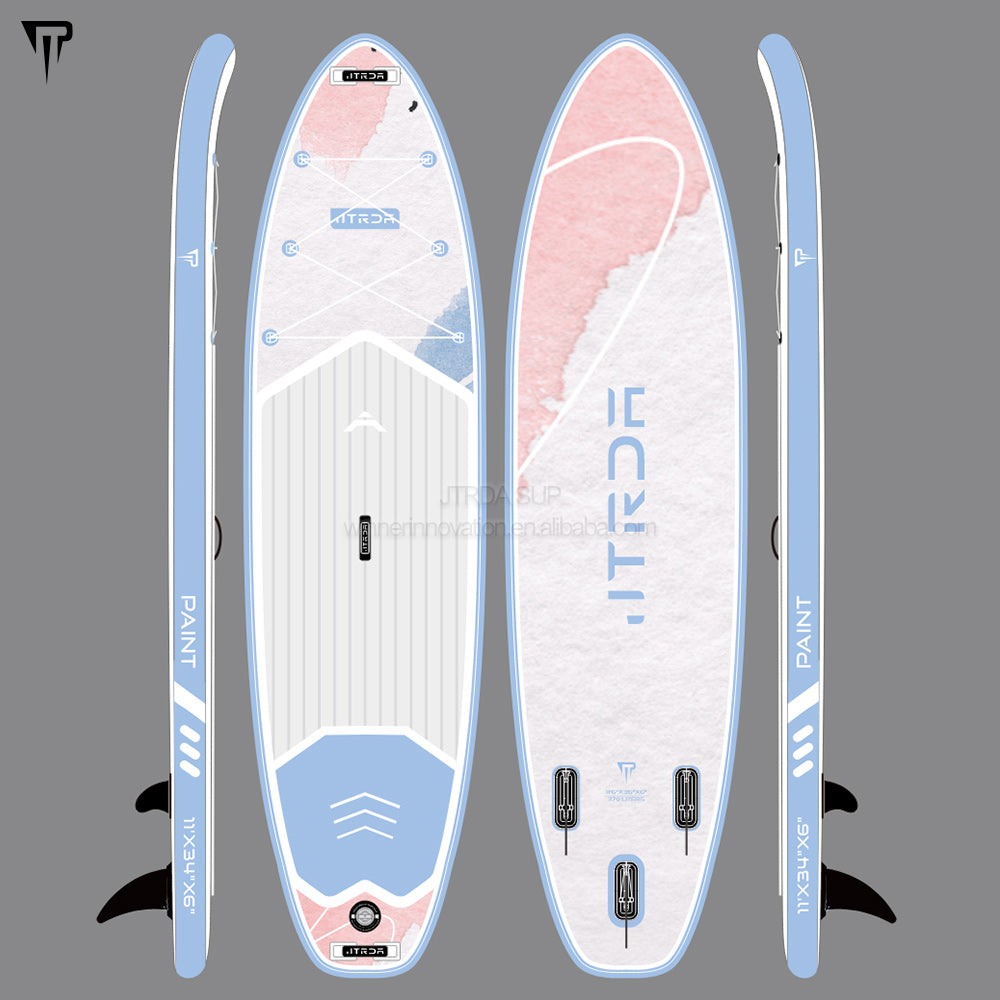 JTRDA 11'x34"x6" paint deisgn inflatable stand up paddle board SUP
