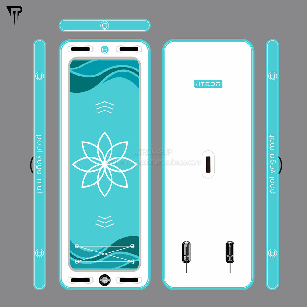JRTDA water pool yoga fitness mat lotus white