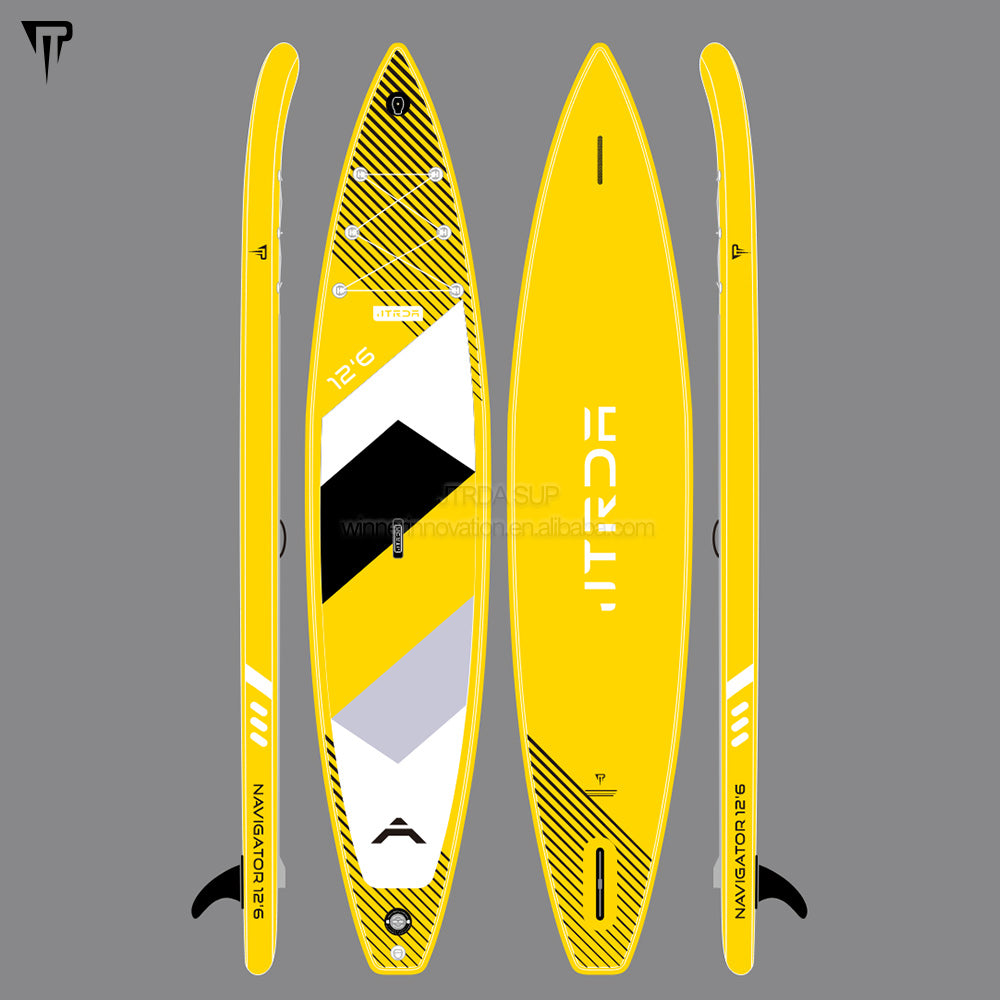 JTRDA 12'6"x30"x6" inflatable touring SUP paddle boards