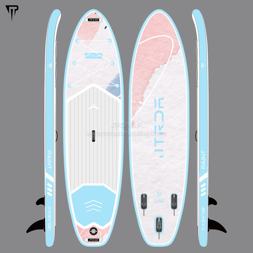JTRDA 11'x34"x6" paint deisgn inflatable stand up paddle board SUP