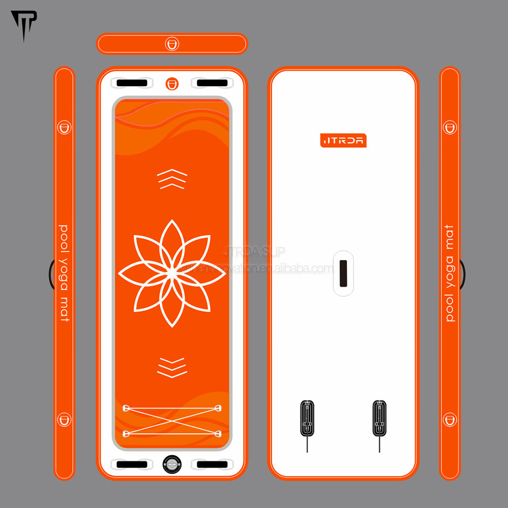 JRTDA water pool yoga fitness mat lotus white