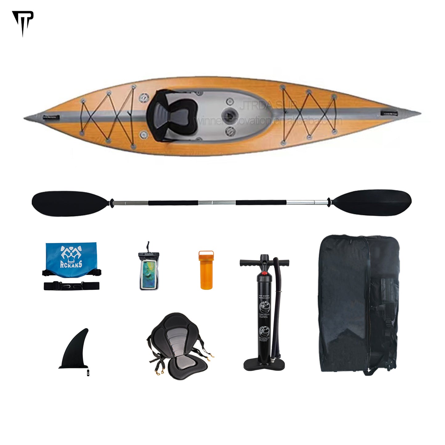 JTRDA Inflatable Wooden Drop Stitch Kayak