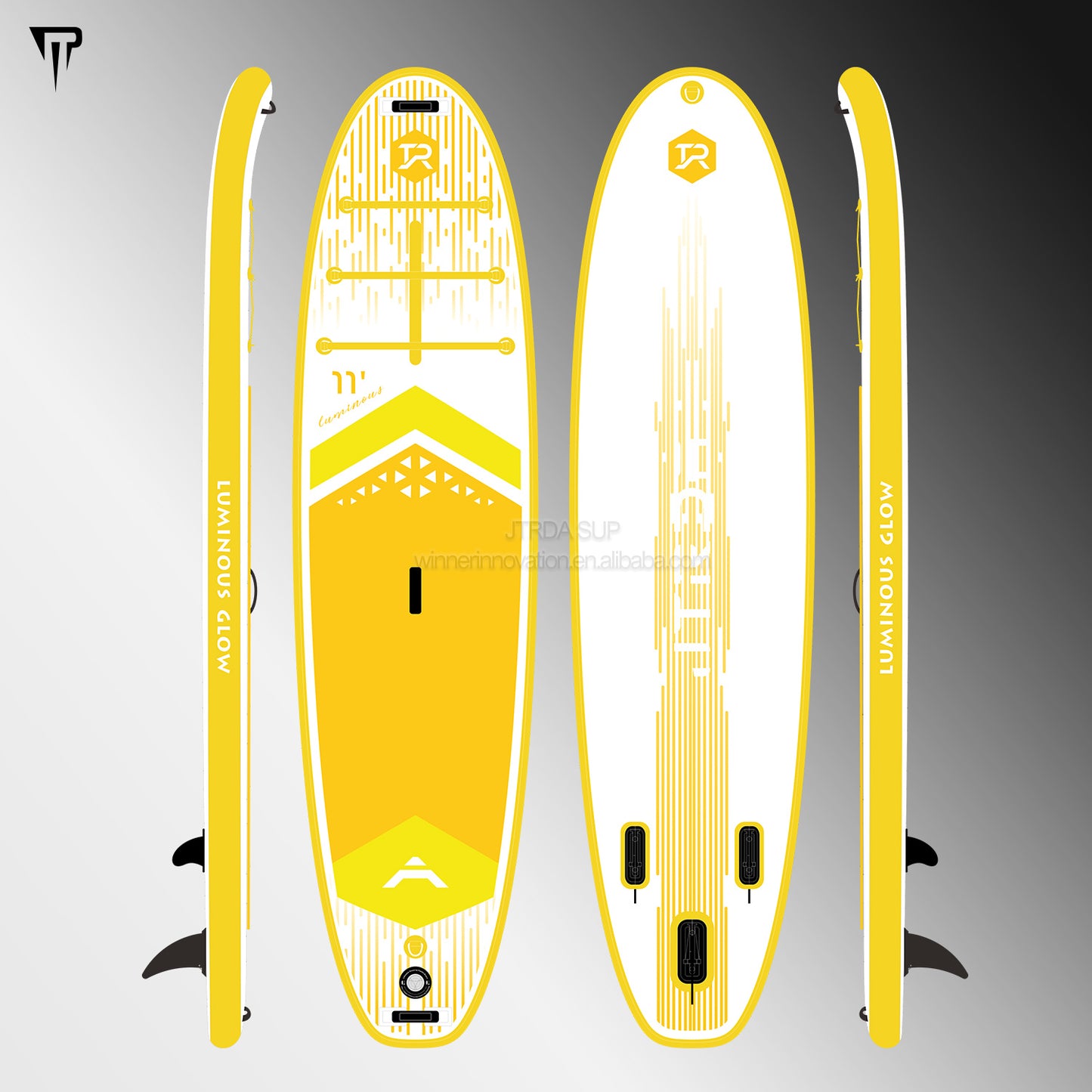 JTRDA 11'x34“ Inflatable Paddle Board Set Luminous Glow