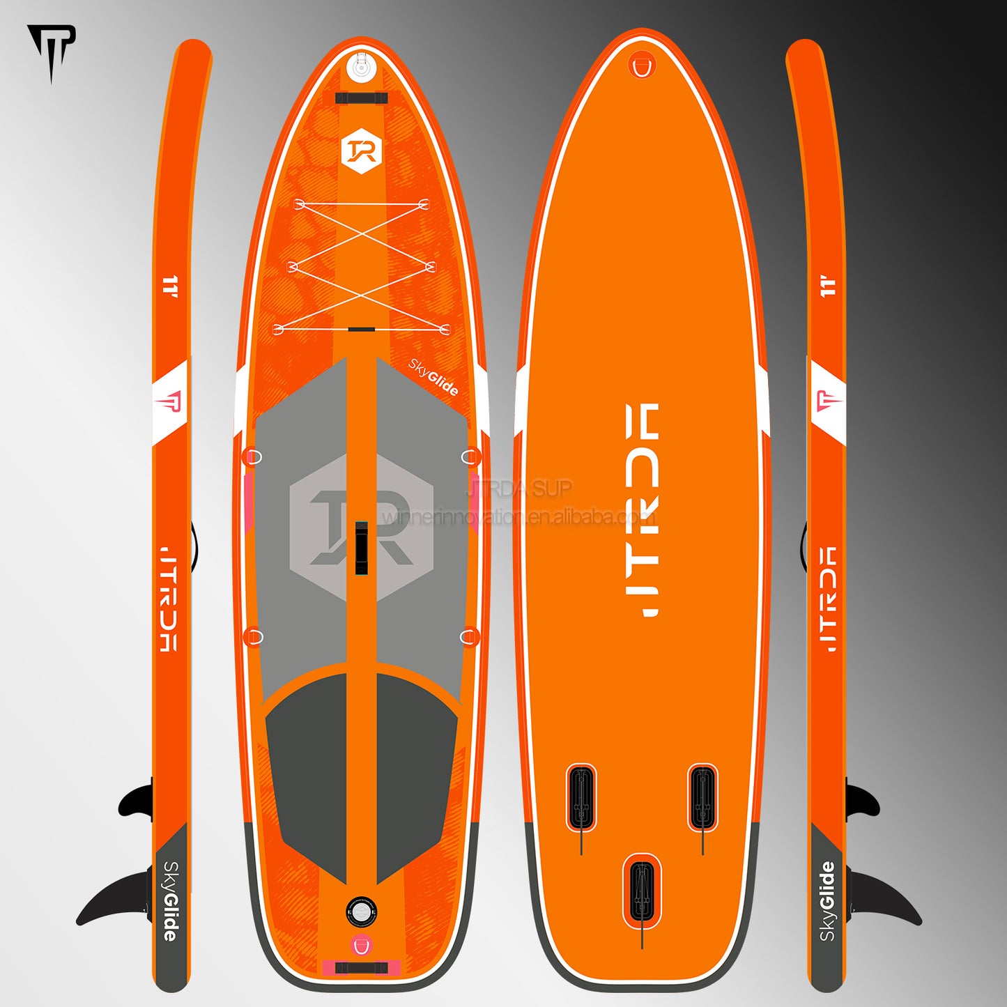 JTRDA 11FT Super Wide 89cm Width Super Stable Inflatable Paddle Board
