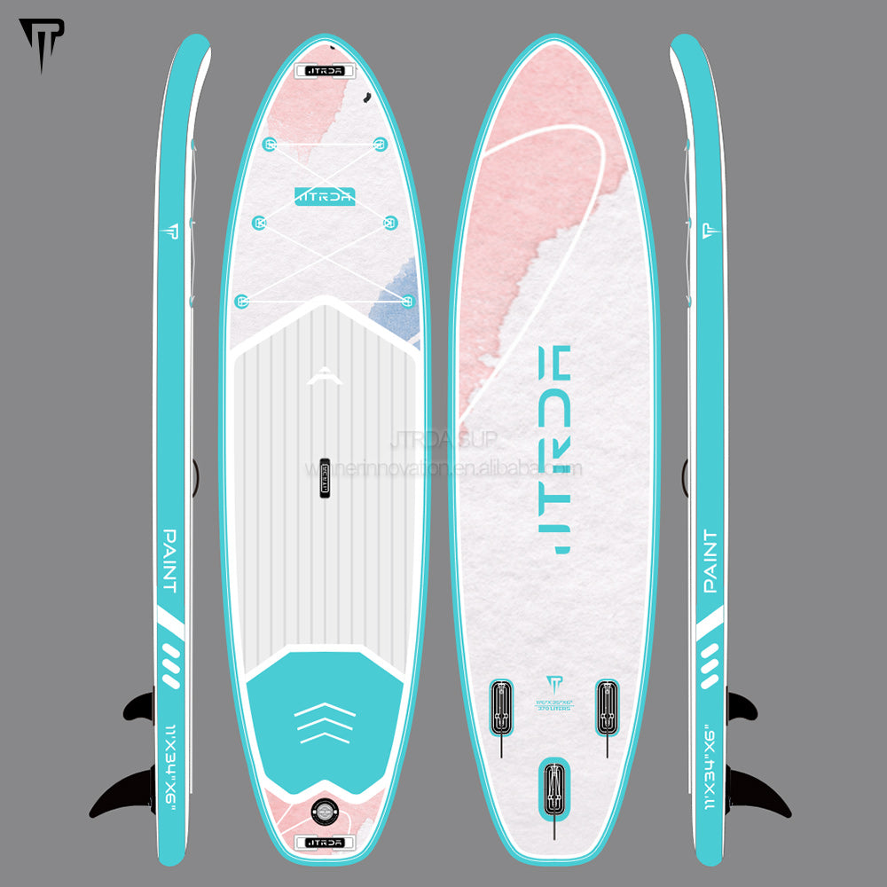 JTRDA 11'x34"x6" paint deisgn inflatable stand up paddle board SUP