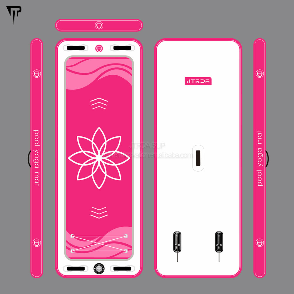 JRTDA water pool yoga fitness mat lotus white