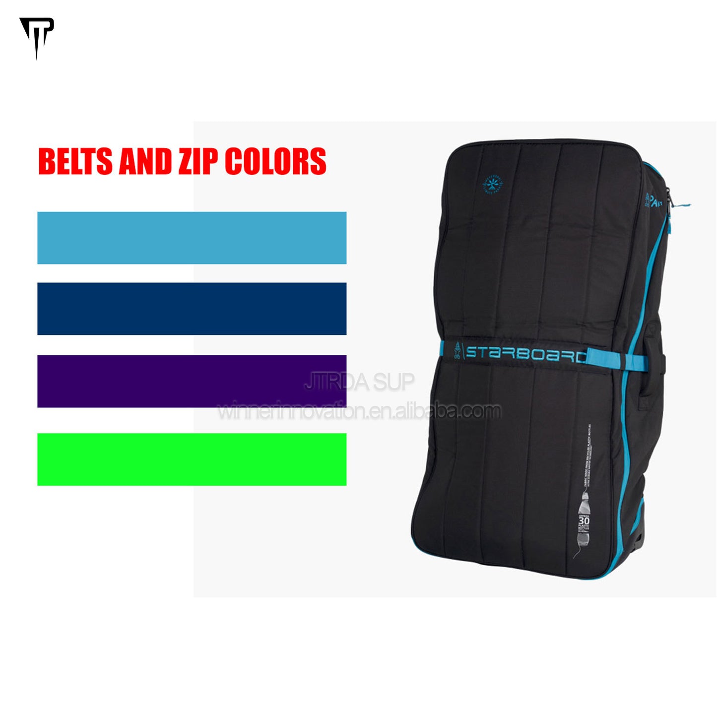 JTRDA High-end Quality RPET(Recycled PET) Roller Bag