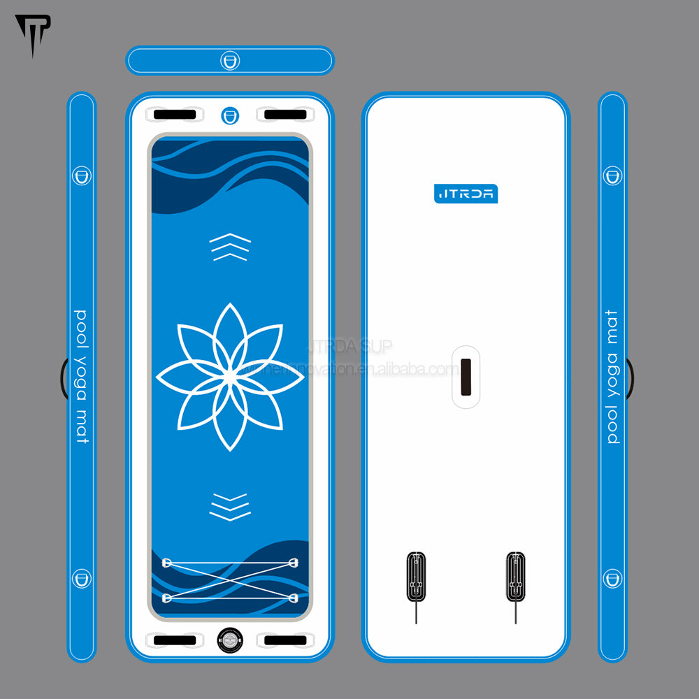 JRTDA water pool yoga fitness mat lotus white