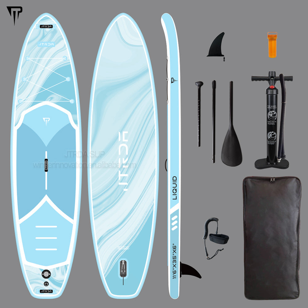 JTRDA 11'6"x35"x6" super wide UV print paddle boards inflatable