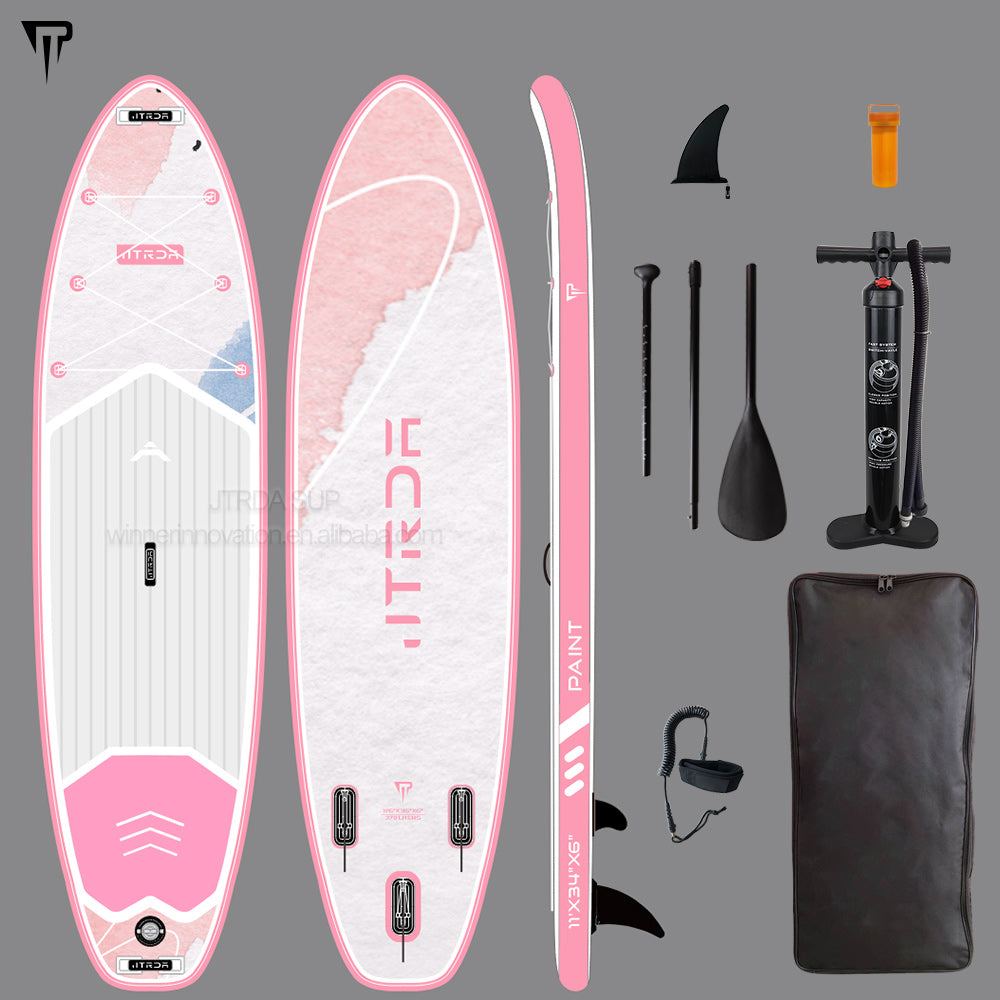 JTRDA 11'x34"x6" paint deisgn inflatable stand up paddle board SUP