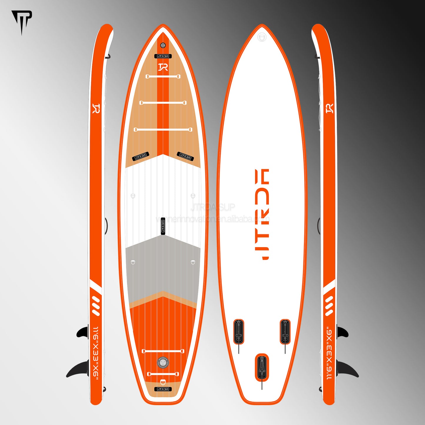 JTRDA 11.6ft Full EVA Pad Design Touring Inflatable Paddle Board