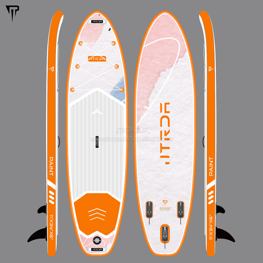 JTRDA 11'x34"x6" paint deisgn inflatable stand up paddle board SUP