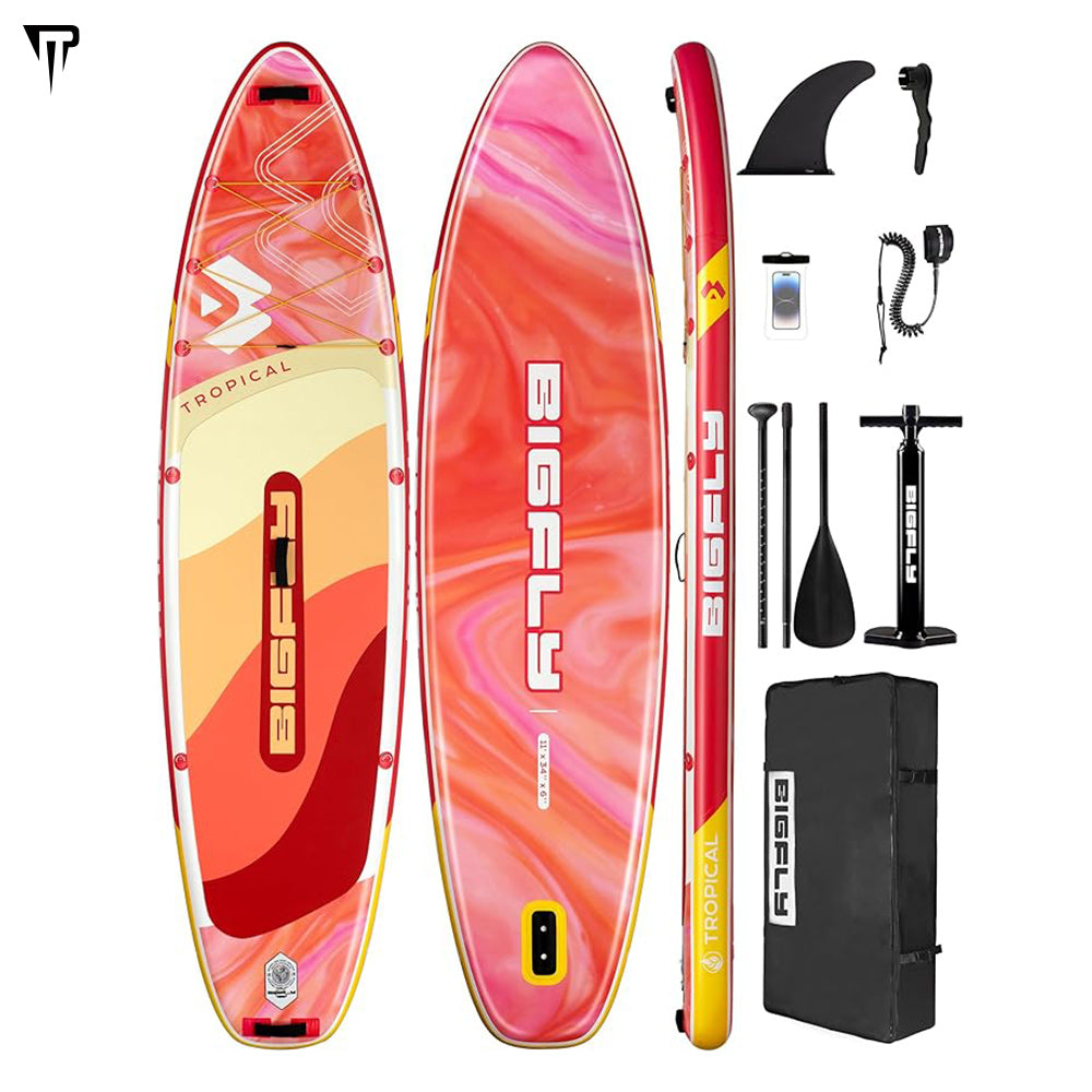 BIGFLY inflatable print pink SUP set 11'