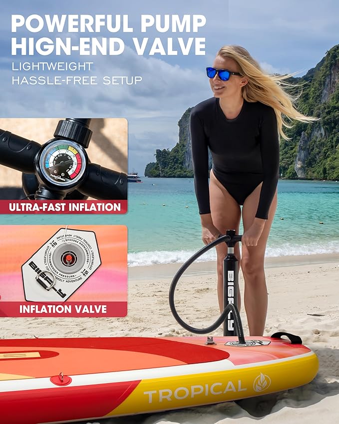 BIGFLY inflatable print pink SUP set 11'