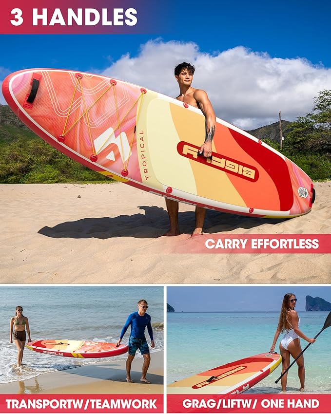 BIGFLY inflatable print pink SUP set 11'