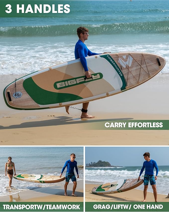 BIGFLY inflatable print wood SUP set 11'