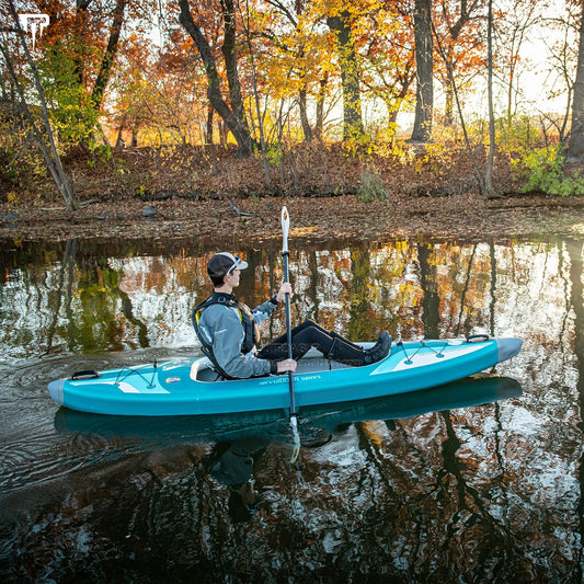 JTRDA Inflatable Drop Stitch One Person Kayak Double Air Chamber Boat