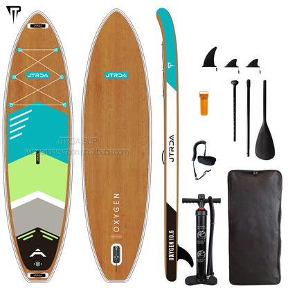 Planche de paddle gonflable JTRDA en bois Oxygen 10'6"