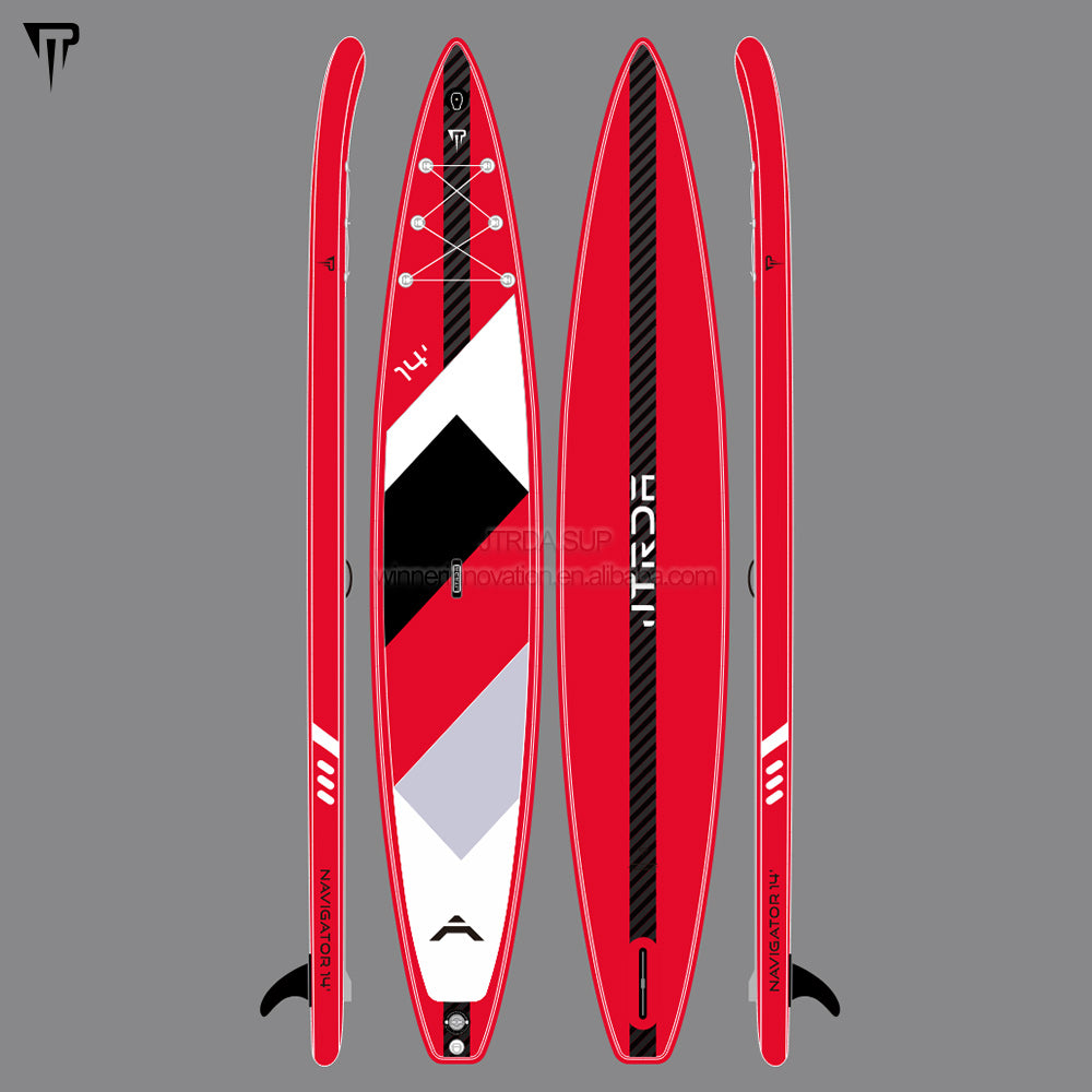 JTRDA 14' racing SUP with center carbon stringer