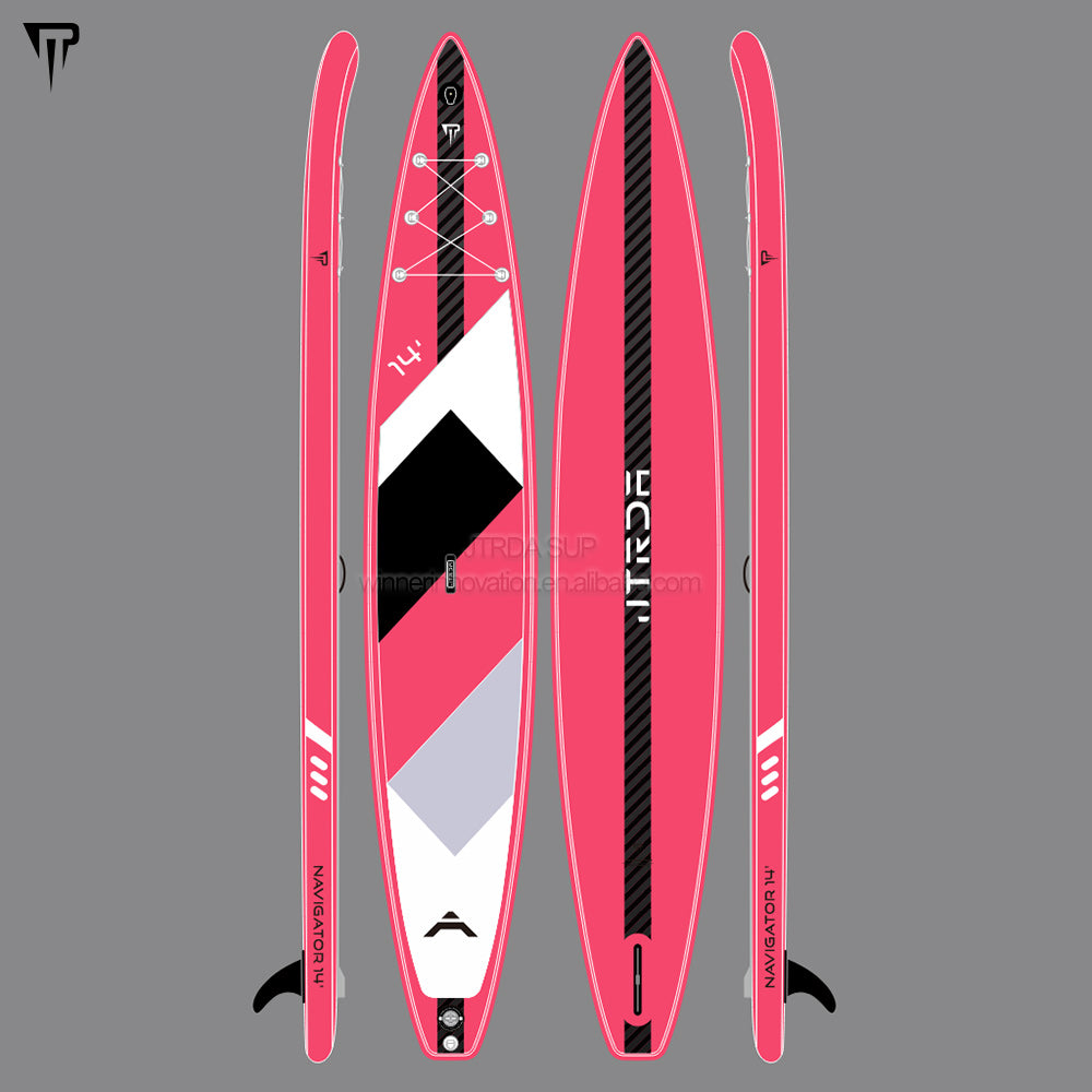 JTRDA 14' racing SUP with center carbon stringer