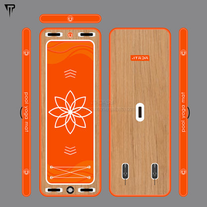 JTRDA wood lotus inflatable water pool yoga mat paddle board
