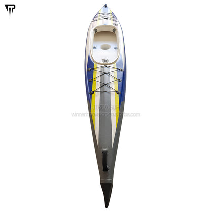 JTRDA Aufblasbares Rennkajak mit Drop-Stitch-Technologie für eine Person, hohe Geschwindigkeit