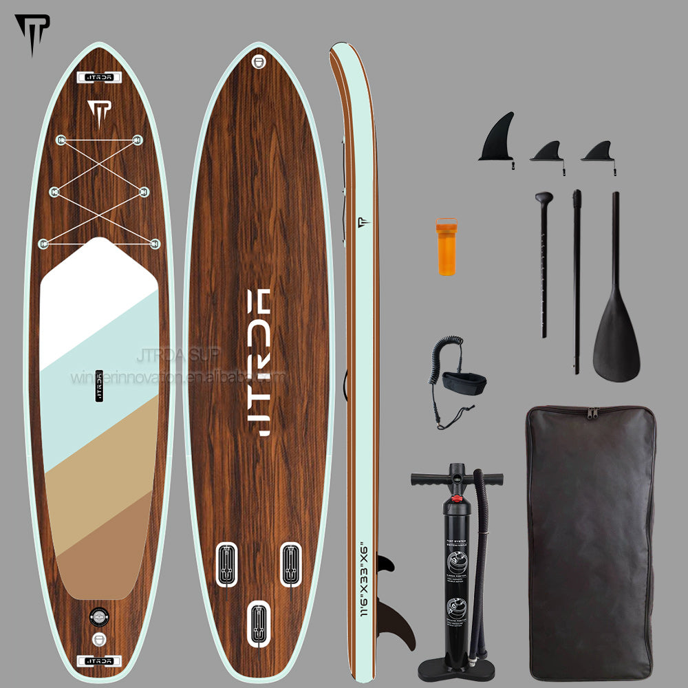 JTRDA wood design inflatable SUP 11ft/11.6ft