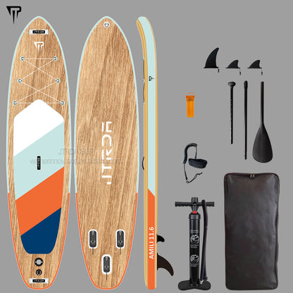 JTRDA wood grain design 02 SUP paddle board inflatable