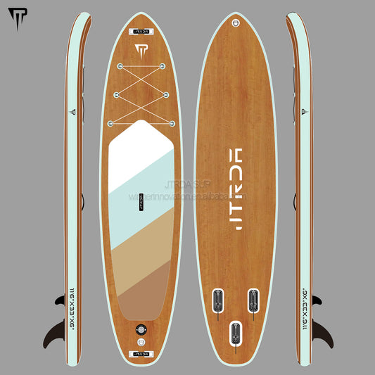 JTRDA wood design inflatable SUP 11ft/11.6ft