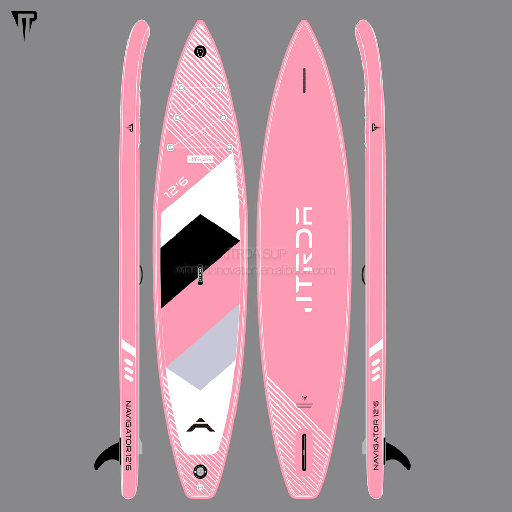 JTRDA 12'6"x30"x6" inflatable touring SUP paddle boards