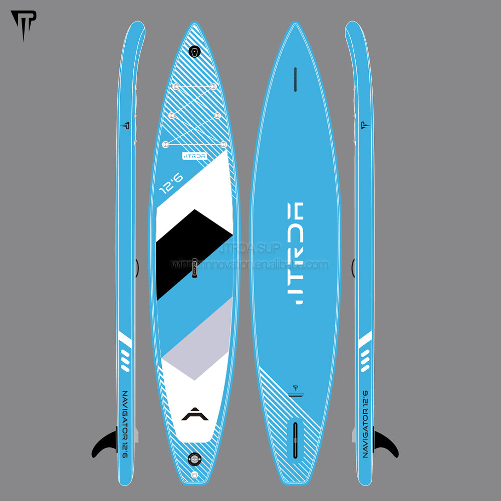JTRDA 12'6"x30"x6" inflatable touring SUP paddle boards