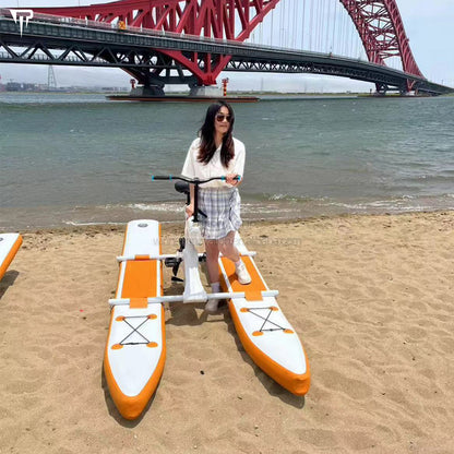 JTRDA充气水上脚踏自行车套装，适合1人或2人使用