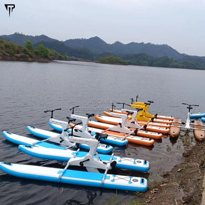 JTRDA充气水上脚踏自行车套装，适合1人或2人使用