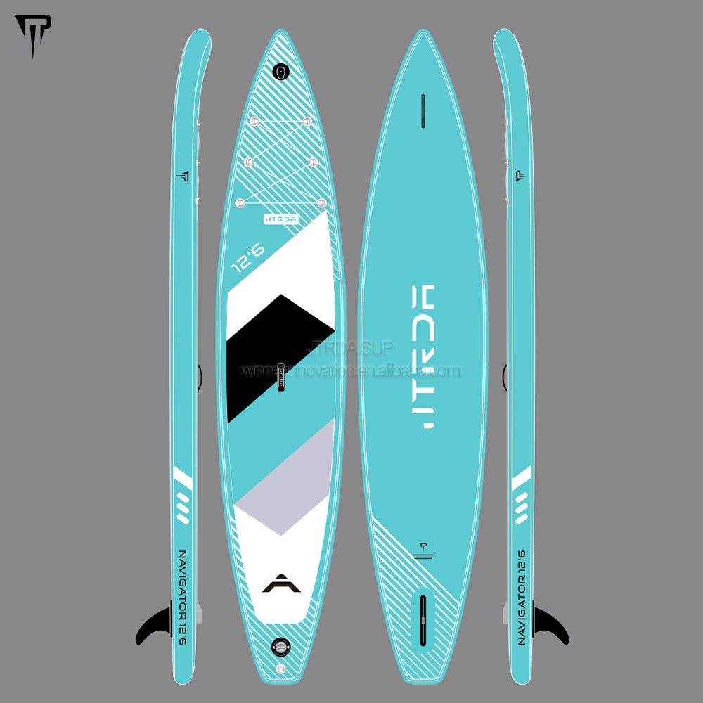 JTRDA 12'6"x30"x6" inflatable touring SUP paddle boards