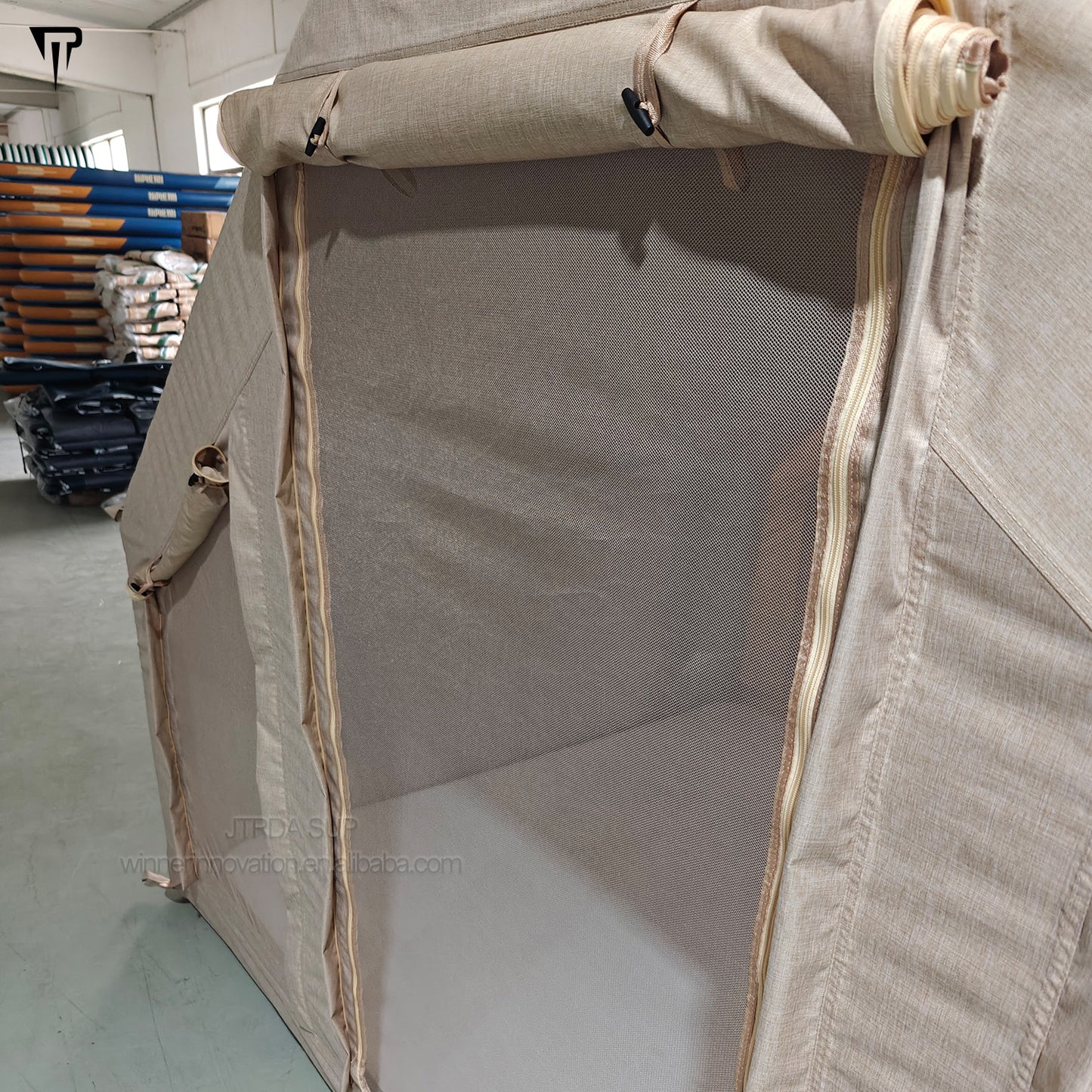 JTRDA Inflatable Full Drop Stitch Windproof Portable Family Water Camping Tent with Drop Stitch Floor