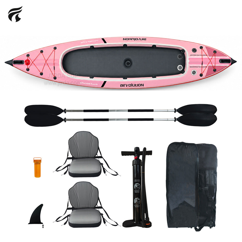 JTRDA Inflatable 2 Person Patent Drop Stitch Kayak Full set
