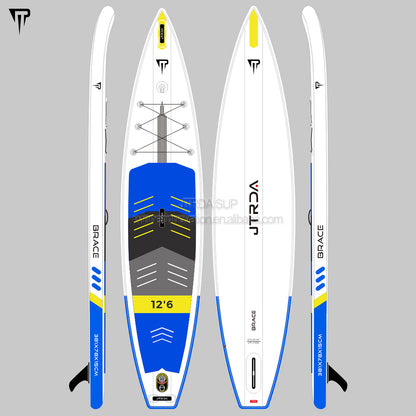 JTRDA BRACE 12'6 Toruing race Inflatable SUP Set