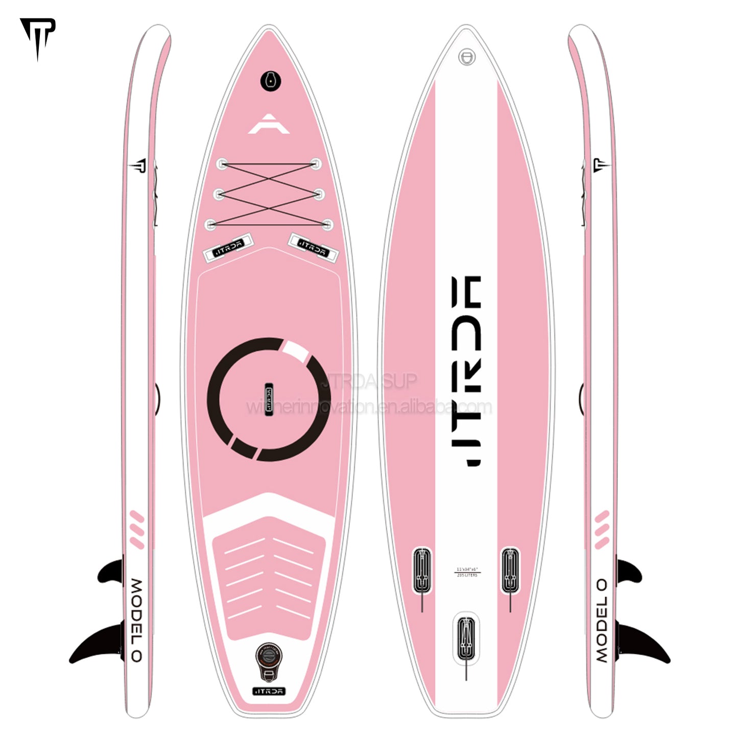 JTRDA 11'x34"x6" inflatable paddle board set Model O
