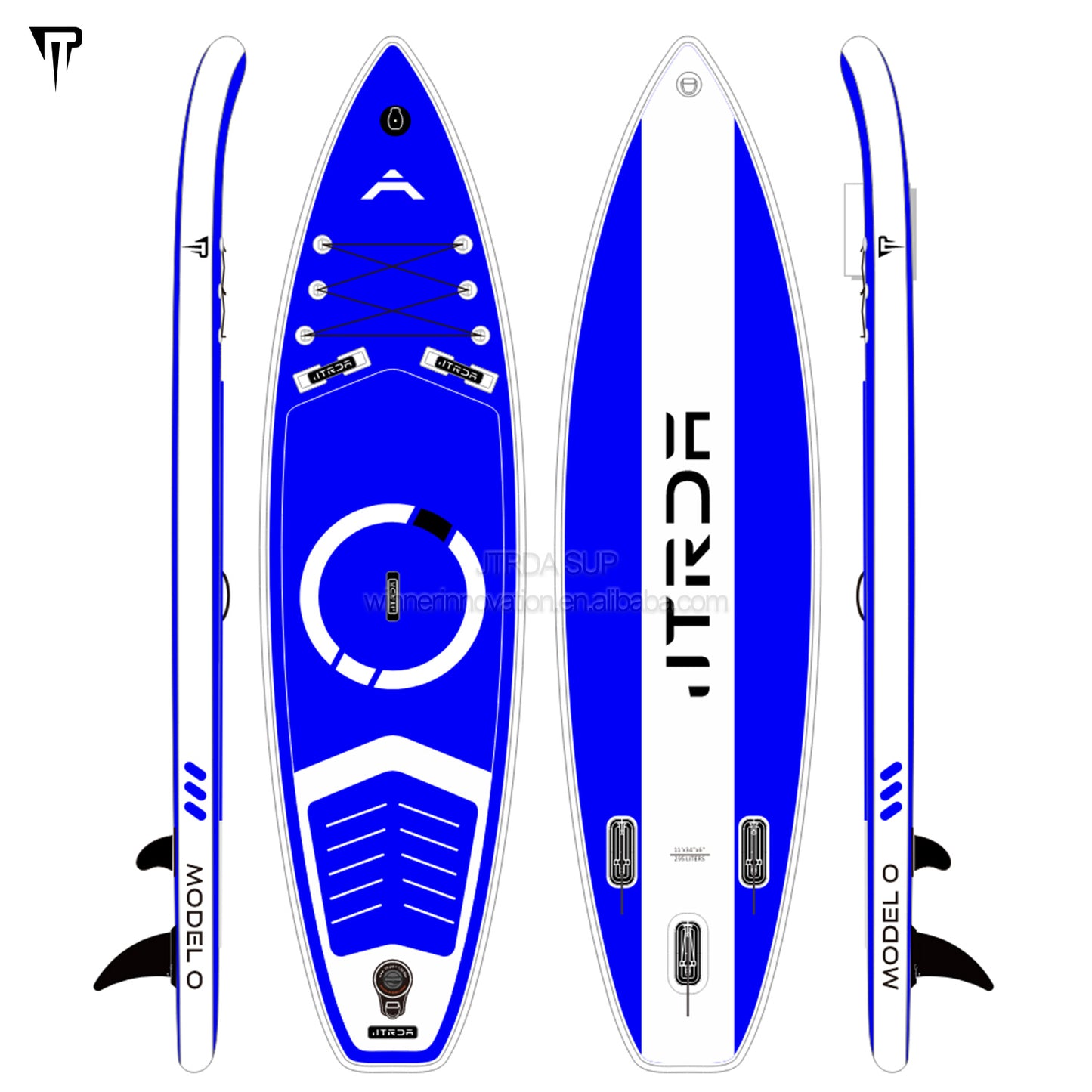 JTRDA 11'x34"x6" inflatable paddle board set Model O