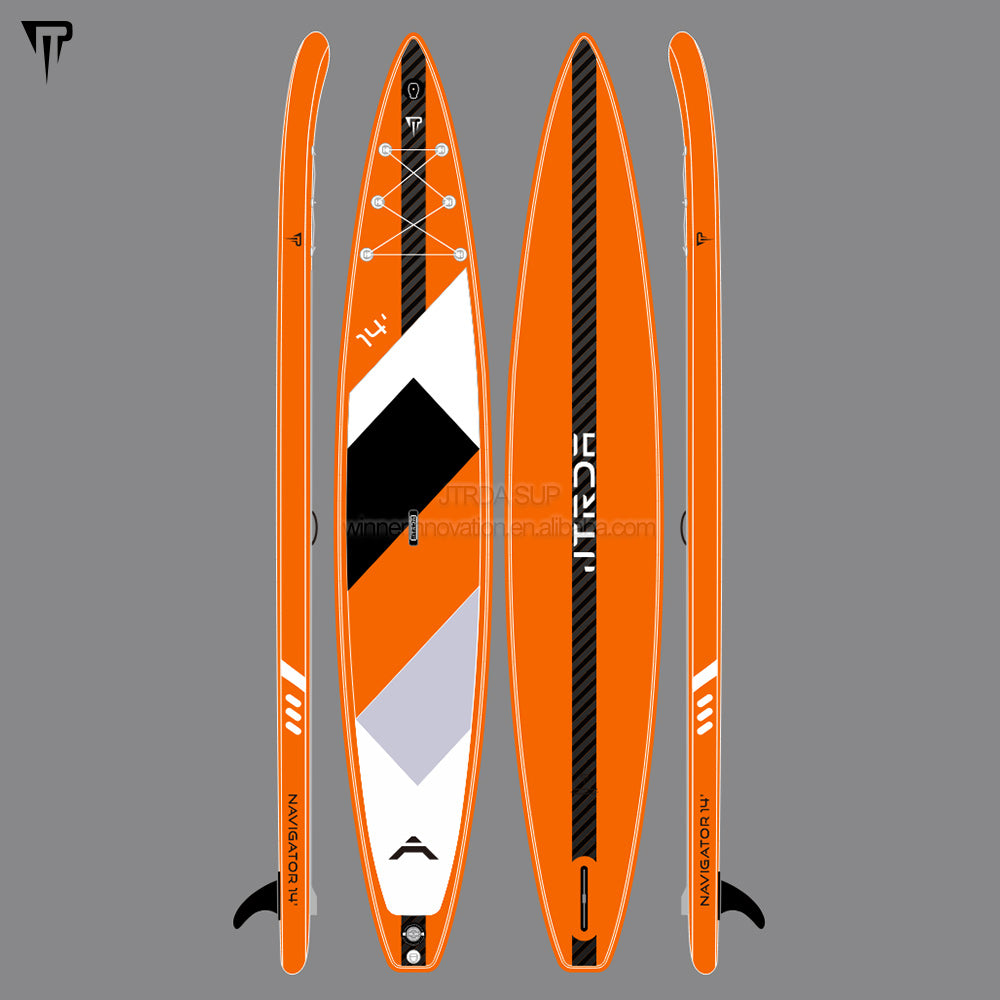JTRDA 14' racing SUP with center carbon stringer