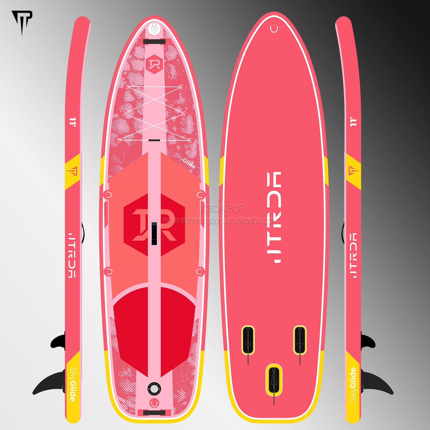 JTRDA 11FT Super Wide 89cm Width Super Stable Inflatable Paddle Board
