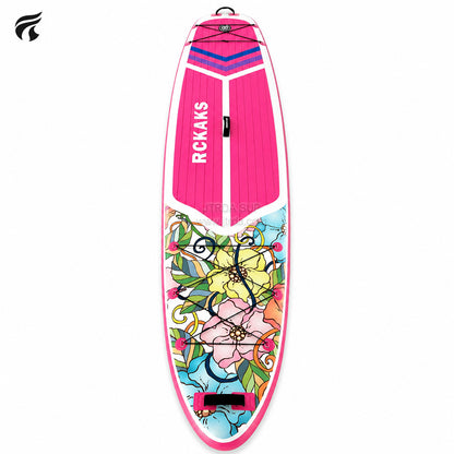 JTRDA 11'x33"x6" Flower Design Inflatable Paddle Board Set