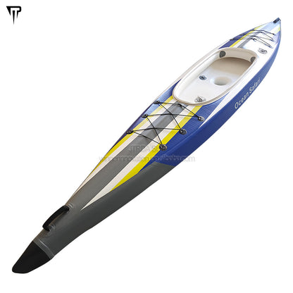 JTRDA Aufblasbares Rennkajak mit Drop-Stitch-Technologie für eine Person, hohe Geschwindigkeit