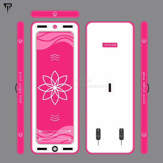 JRTDA water pool yoga fitness mat lotus white