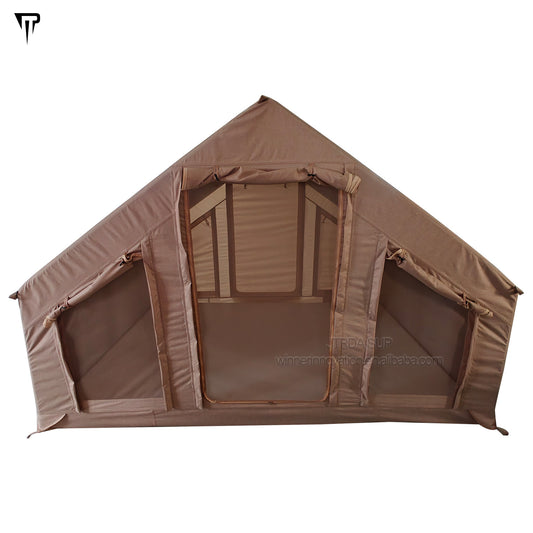 JTRDA Inflatable Full Drop Stitch Windproof Portable Family Water Camping Tent with Drop Stitch Floor