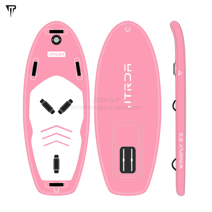 JTRDA wingfly 6'5 wingfoil inflatable with foot straps