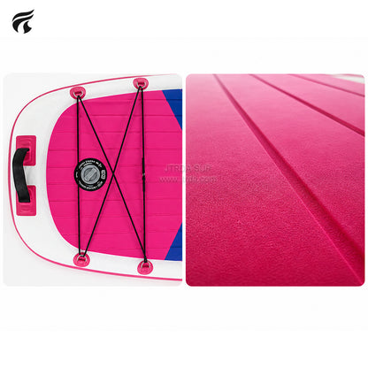 JTRDA 11'x33"x6" Flower Design Inflatable Paddle Board Set