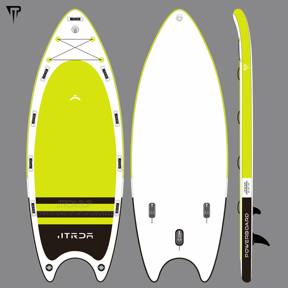 14ft big team XXL inflatable paddle board with motor or electric power
